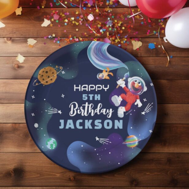 Sesame Street | Elmo Outer Space Happy Birthday Paper Plates